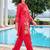 women floral embroidered regular thread work kurta with trousers