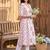 women ethnic motifs printed empire cotton kurta with trousers