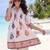 women floral printed pleated cotton kurta with trousers