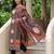 women floral printed regular cotton kurta with trousers & with dupatta