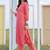 women leheriya printed regular sequinned kurta with trousers