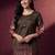 women ethnic motifs printed regular kurta with trousers & with dupatta