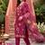 women floral printed regular thread work kurta with trousers & with dupatta