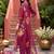 women floral printed regular thread work kurta with trousers & with dupatta