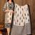 women ethnic motifs printed regular sequinned cotton kurta with trousers & with dupatta