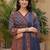 women ethnic motifs printed angrakha cotton kurta with trousers & with dupatta