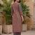 women ethnic motifs printed angrakha cotton kurta with trousers & with dupatta