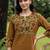 women printed regular cotton kurta with trousers