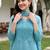women ethnic motifs embroidered regular thread work cotton kurta with trousers & with dupatta