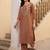 women floral embroidered regular thread work kurta with trousers