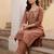women floral embroidered regular thread work kurta with trousers