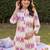 women printed regular cotton kurta with trousers