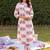 women printed regular cotton kurta with trousers