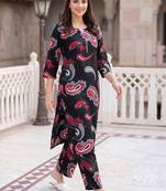 women paisley printed regular cotton kurta with trousers