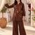 women ethnic motifs embroidered regular thread work cotton kurta with palazzos