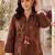women ethnic motifs embroidered regular thread work cotton kurta with palazzos
