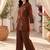 women ethnic motifs embroidered regular thread work cotton kurta with palazzos