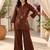 women ethnic motifs embroidered regular thread work cotton kurta with palazzos