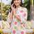 women ethnic motifs printed regular cotton kurta with trousers