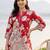 women ethnic motifs printed regular cotton kurta with trousers