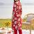 women ethnic motifs printed regular cotton kurta with trousers