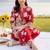women ethnic motifs printed regular cotton kurta with trousers