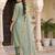 women ethnic motifs embroidered regular sequinned kurta with trousers & with dupatta