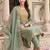 women ethnic motifs embroidered regular sequinned kurta with trousers & with dupatta