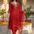 women ethnic motifs embroidered regular liva kurta with trousers & with dupatta