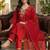 women ethnic motifs embroidered regular liva kurta with trousers & with dupatta