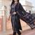 women ethnic motifs printed regular cotton kurta with trousers & with dupatta