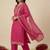 women ethnic motifs embroidered regular kurta with trousers & with dupatta