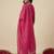 women ethnic motifs embroidered regular kurta with trousers & with dupatta
