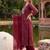 women ethnic motifs printed regular thread work kurta with trousers & with dupatta
