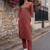 women ethnic motifs printed regular thread work cotton kurta with trousers