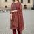 women ethnic motifs printed regular cotton kurta with trousers & with dupatta