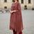 women ethnic motifs printed regular cotton kurta with trousers & with dupatta