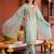 women ethnic motifs embroidered regular kurta with trousers & with dupatta