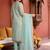 women ethnic motifs embroidered regular kurta with trousers & with dupatta