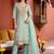 women ethnic motifs embroidered regular kurta with trousers & with dupatta