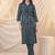 women ethnic motifs embroidered regular thread work kurta with trousers