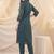 women ethnic motifs embroidered regular thread work kurta with trousers