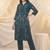 women ethnic motifs embroidered regular thread work kurta with trousers
