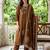 women ethnic motifs printed regular cotton kurta with trousers & with dupatta
