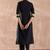 women regular sequinned kurta with trousers