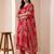 women ethnic motifs printed regular chanderi silk kurta with trousers & with dupatta