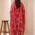 women ethnic motifs printed regular chanderi silk kurta with trousers & with dupatta
