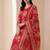 women ethnic motifs printed regular chanderi silk kurta with trousers & with dupatta