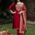 women ethnic motifs embroidered regular kurta with trousers & with dupatta