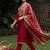 women ethnic motifs embroidered regular kurta with trousers & with dupatta